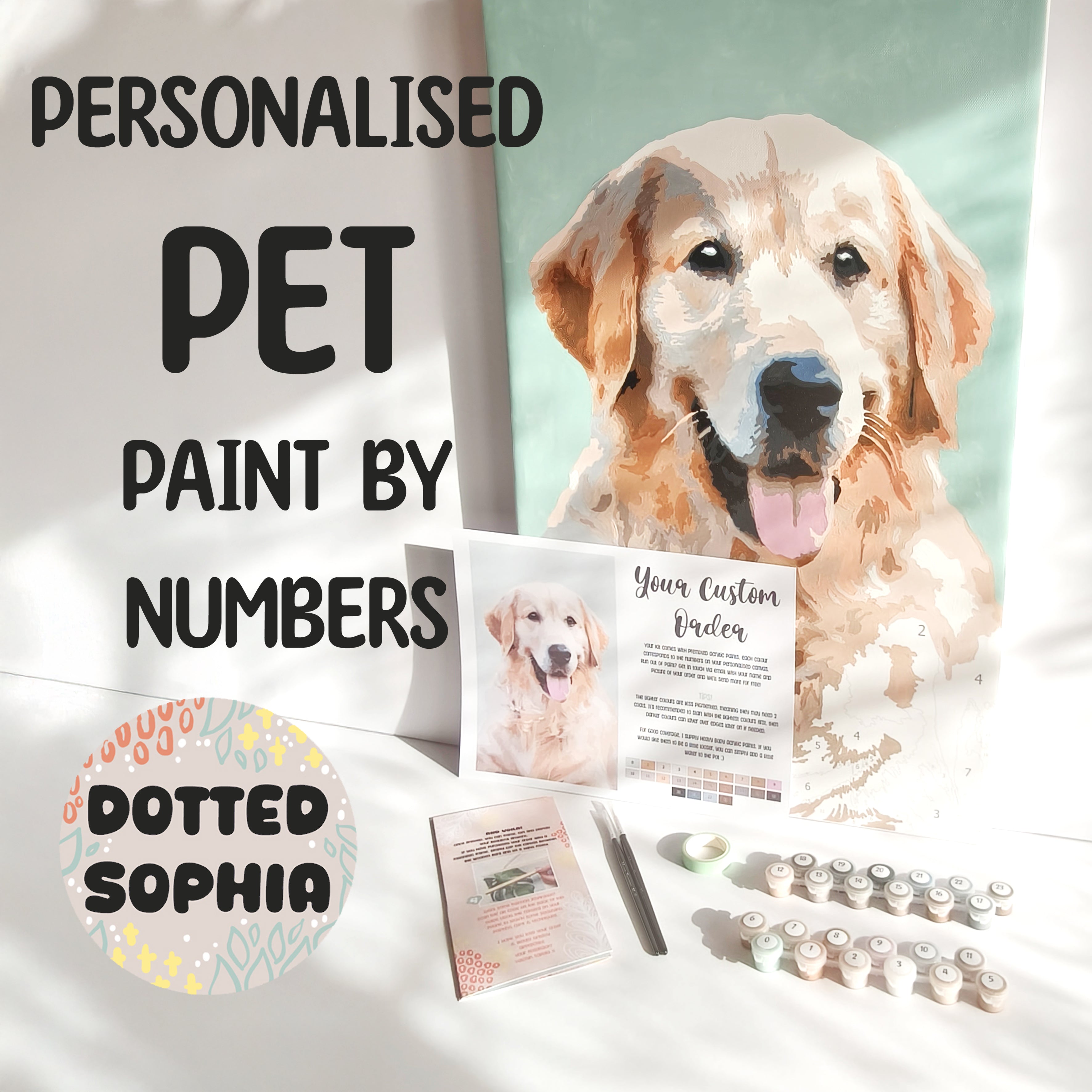 Personalised Pet Portrait - Paint by Number Kit