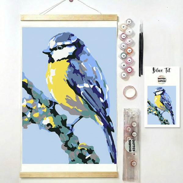British Birds - Blue Tit - Care Home Paint by Number Bundles