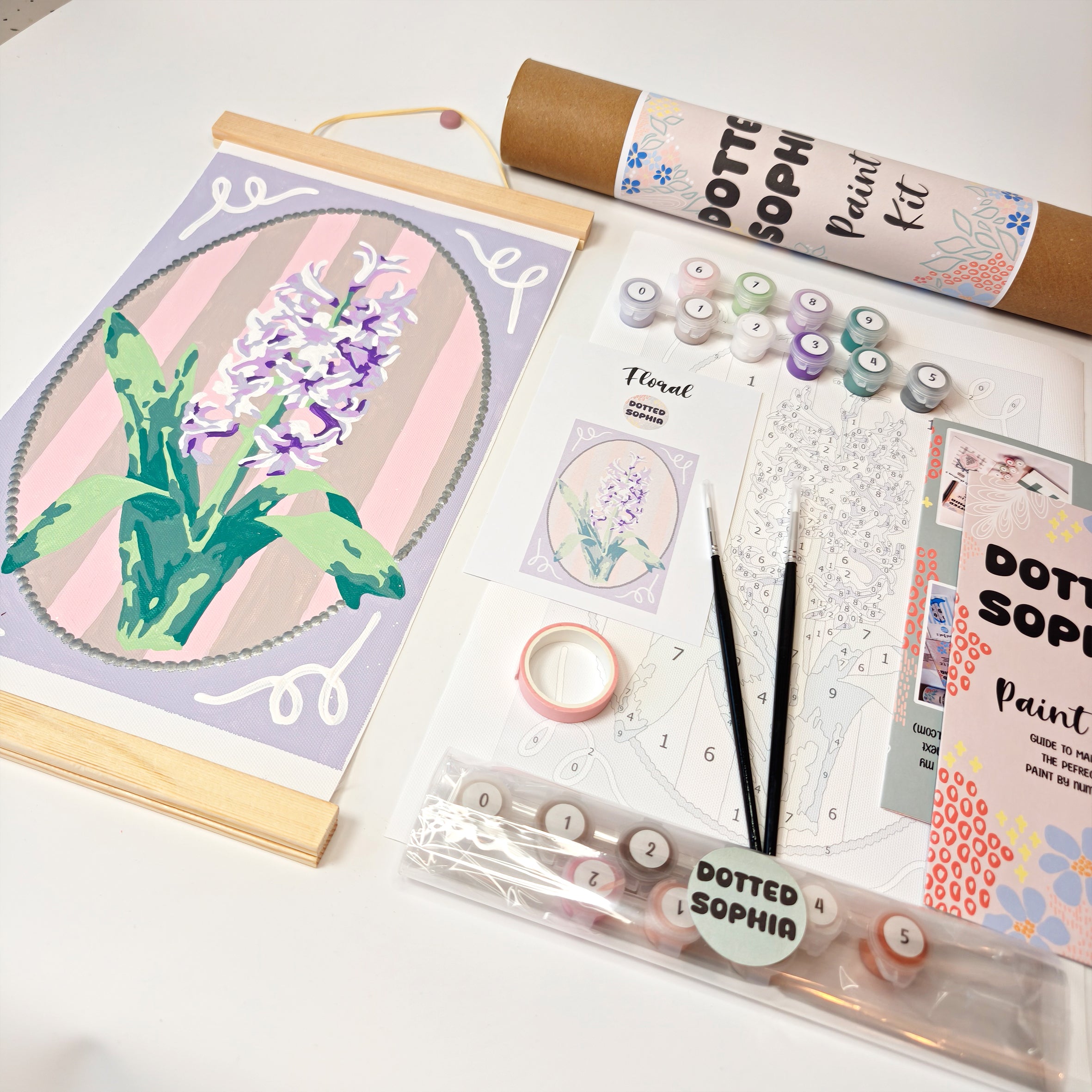Hyacinth Flower Sip and Paint by Number Kit
