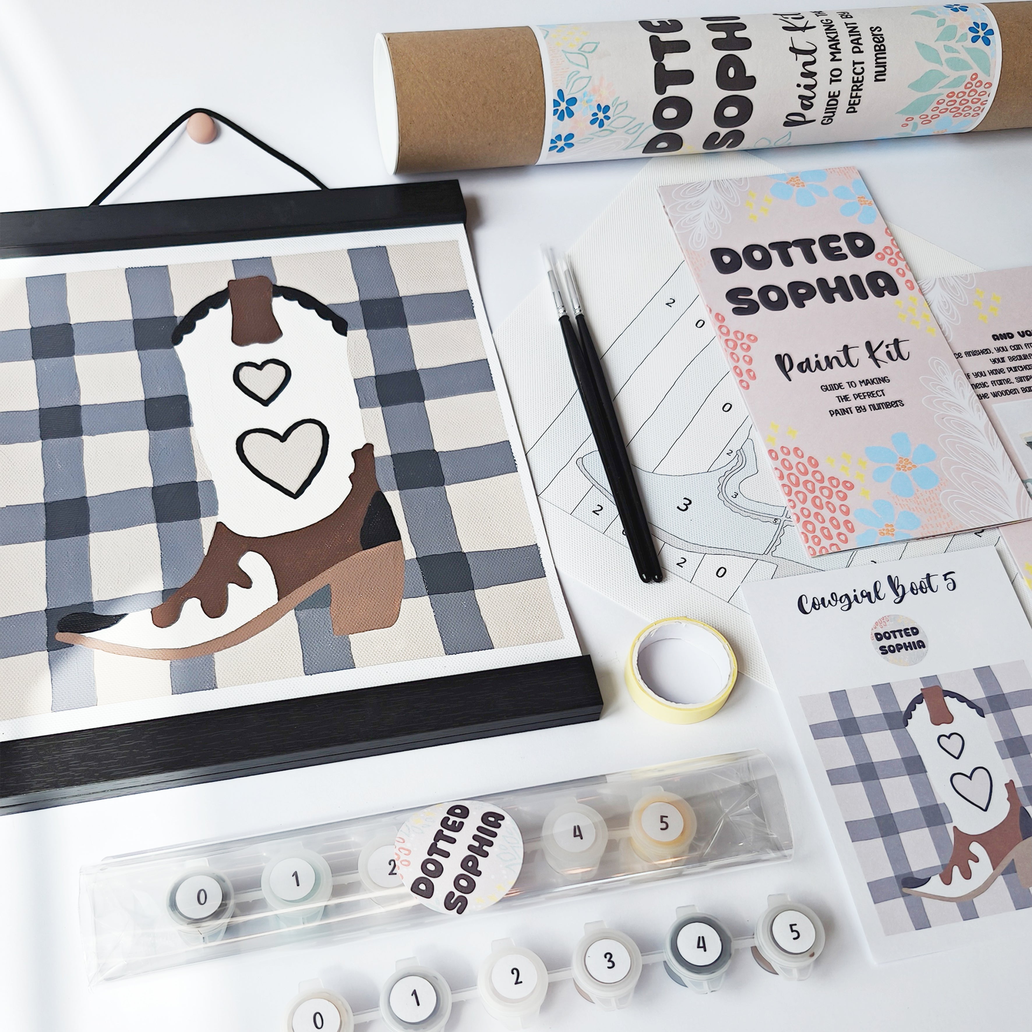 Black Cowgirl Boot Paint by Number Kit: Adult Craft, Hen Do, Bachelorette Party Activity, Hoe Down, Last Rodeo, Last Disco, Let's Go Girls, Cowboy