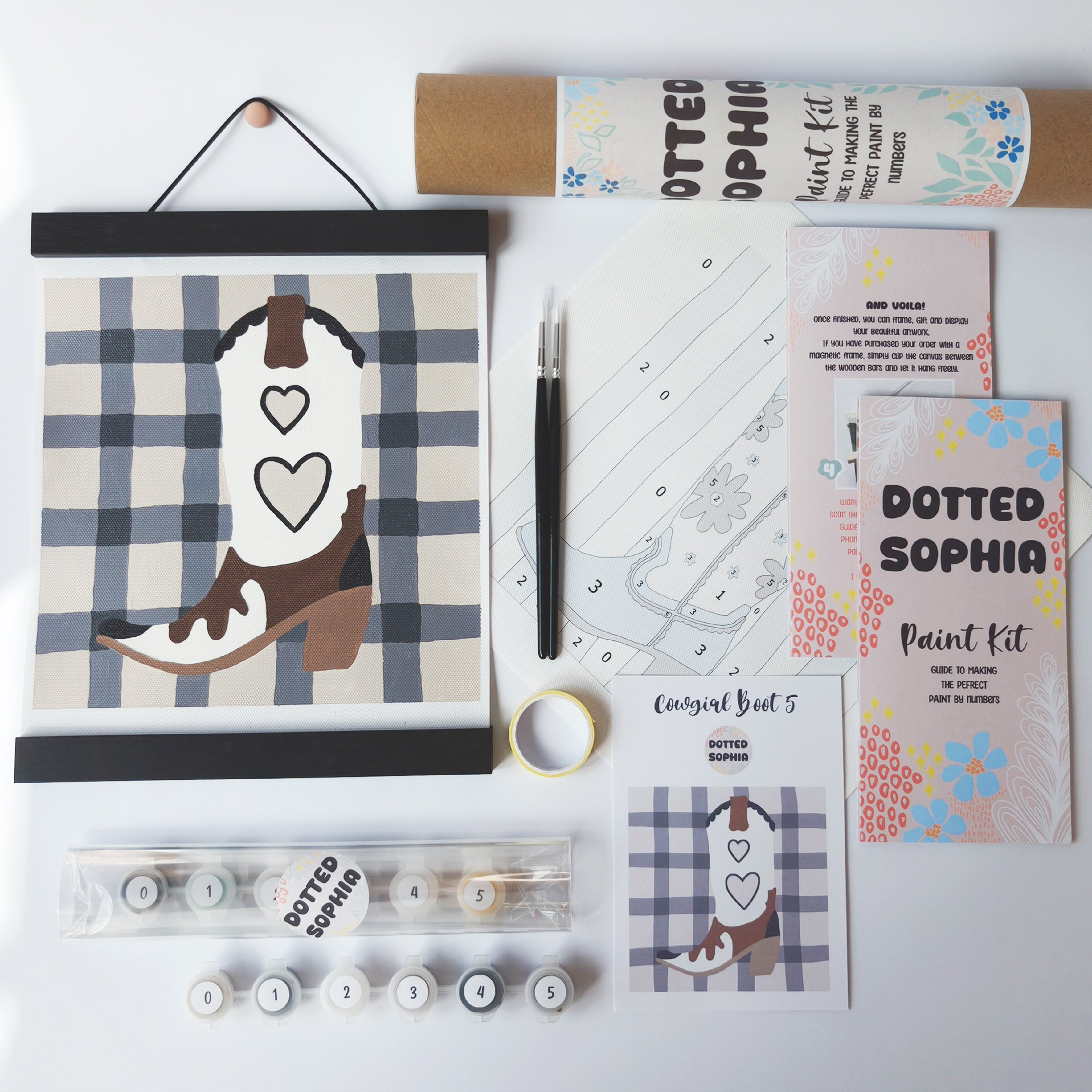 Black Cowgirl Boot Paint by Number Kit: Adult Craft, Hen Do, Bachelorette Party Activity, Hoe Down, Last Rodeo, Last Disco, Let's Go Girls, Cowboy