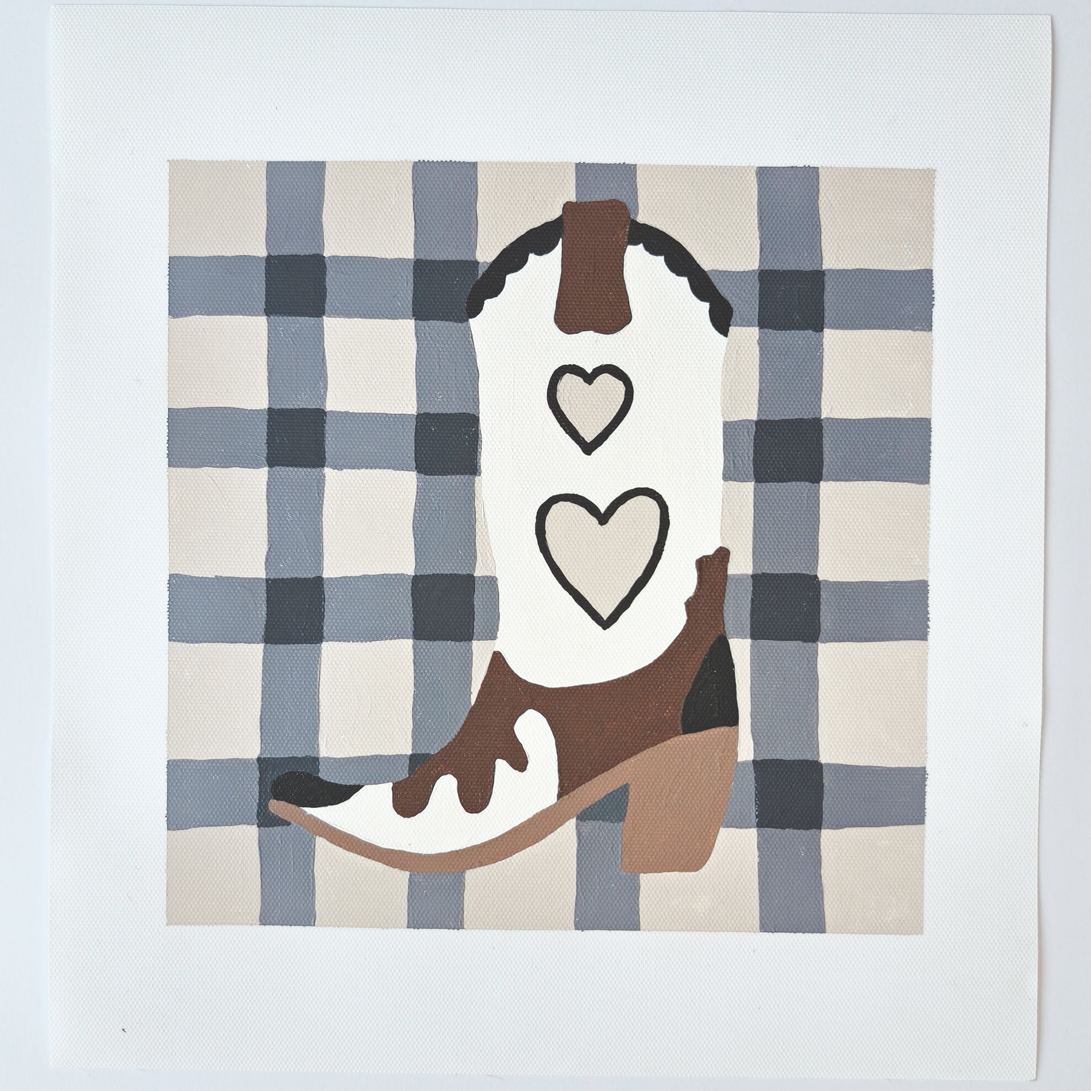 Black Cowgirl Boot Paint by Number Kit: Adult Craft, Hen Do, Bachelorette Party Activity, Hoe Down, Last Rodeo, Last Disco, Let's Go Girls, Cowboy