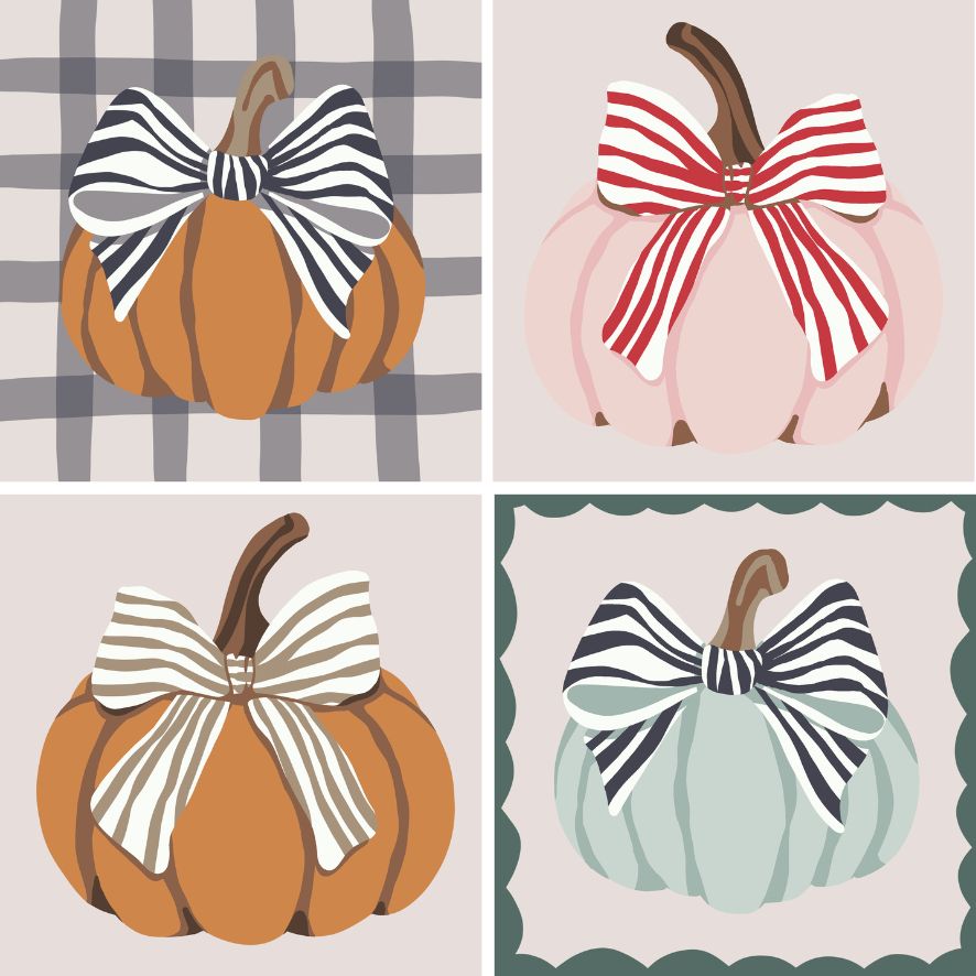 Orange Pumpkin Paint by Numbers Kit: Halloween Crafts, Adult or Children Painting, Sip and Paint Party, Autumn, Fall, Thanksgiving Art Activity