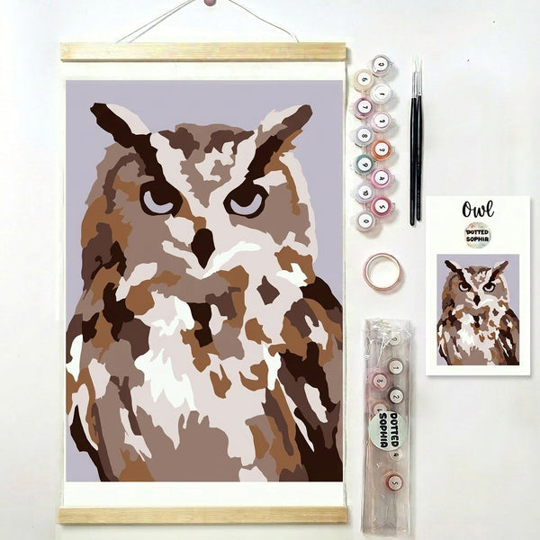 Owl - Easy Care Home Paint by Number Bundles