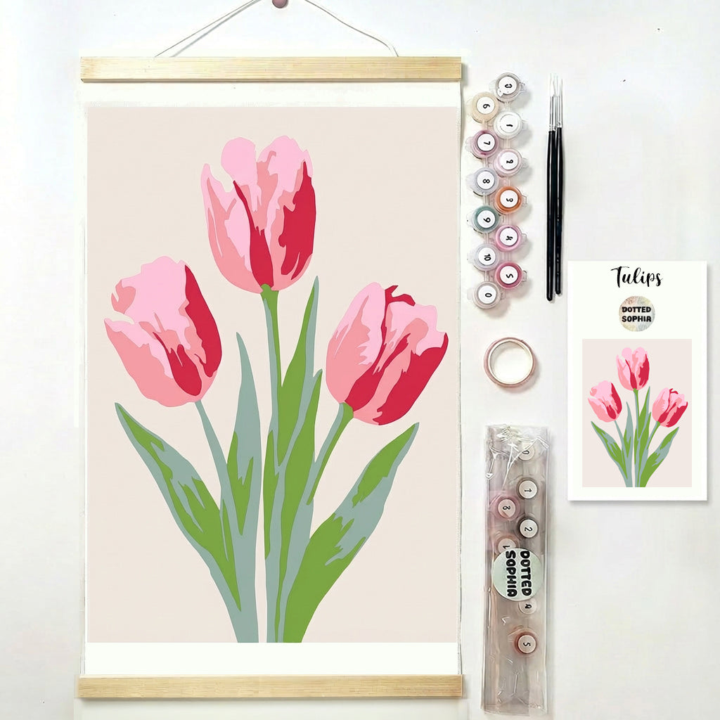 Tulips - Easy Care Home Paint by Number Bundles
