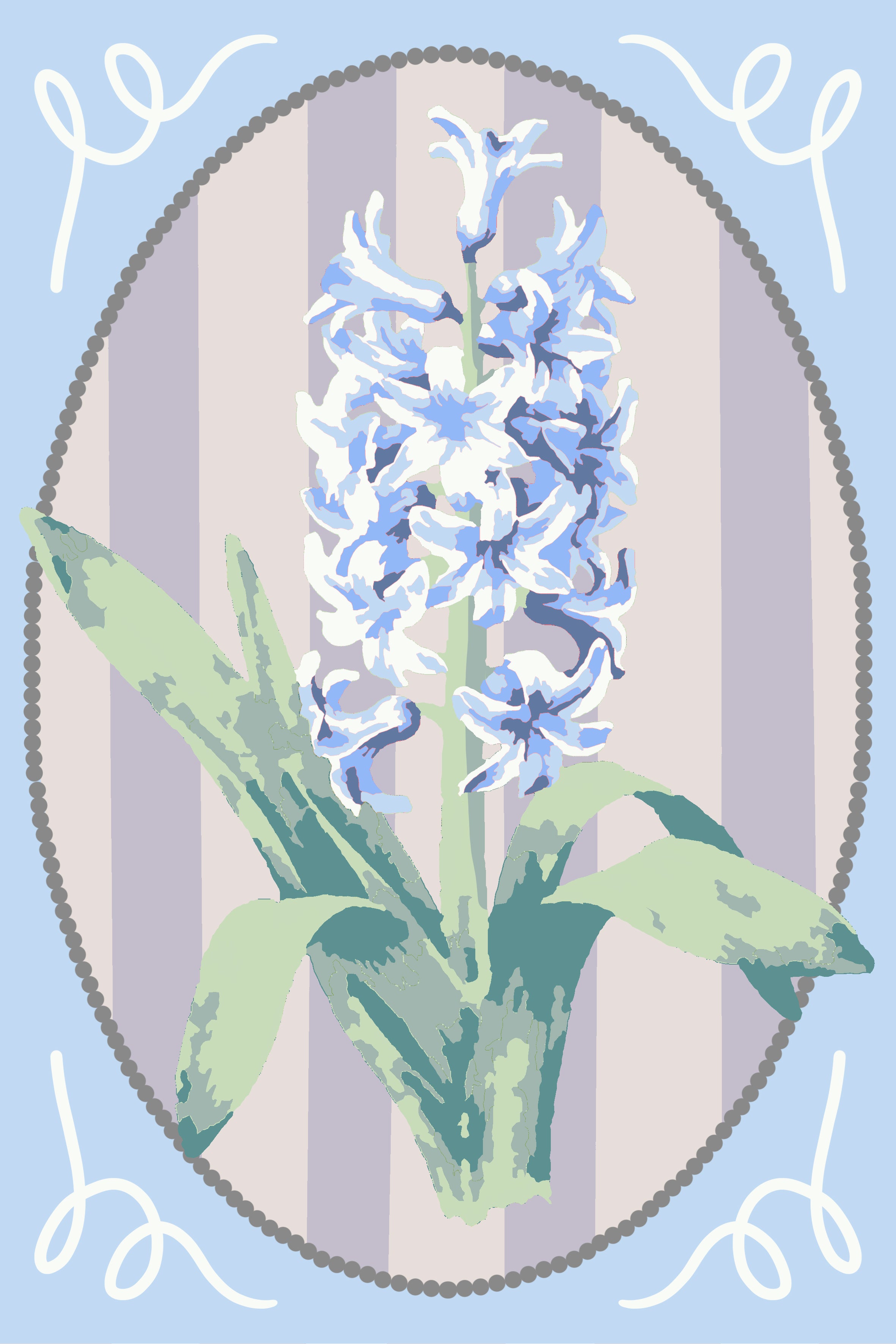 Hyacinth Flower Sip and Paint by Number Kit