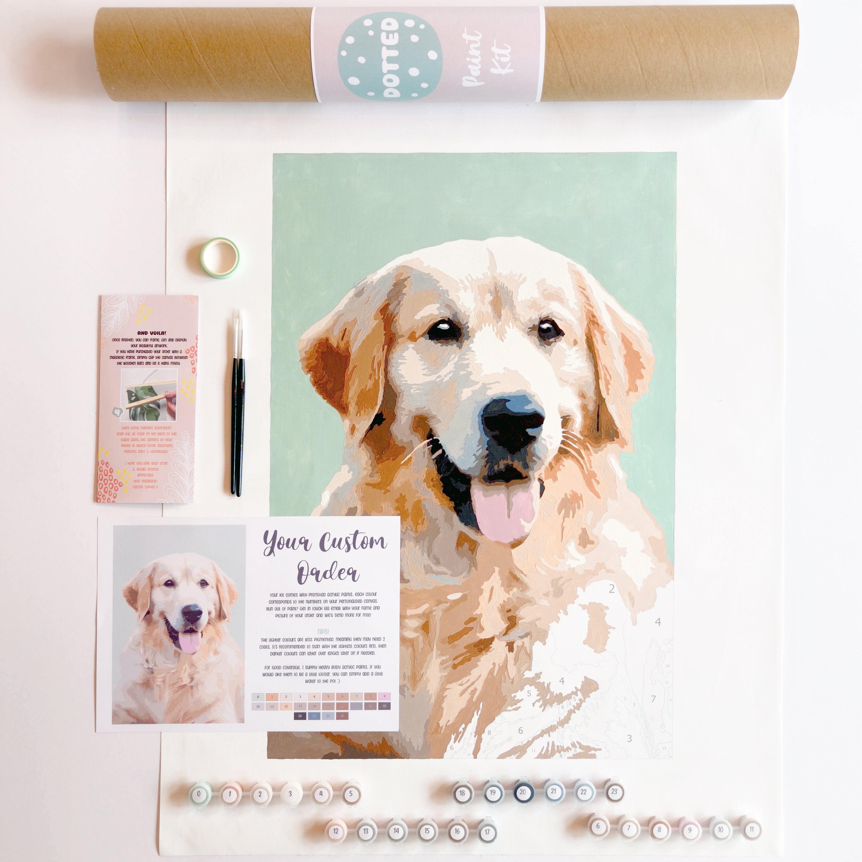 Personalised Pet Portrait - Paint by Number Kit