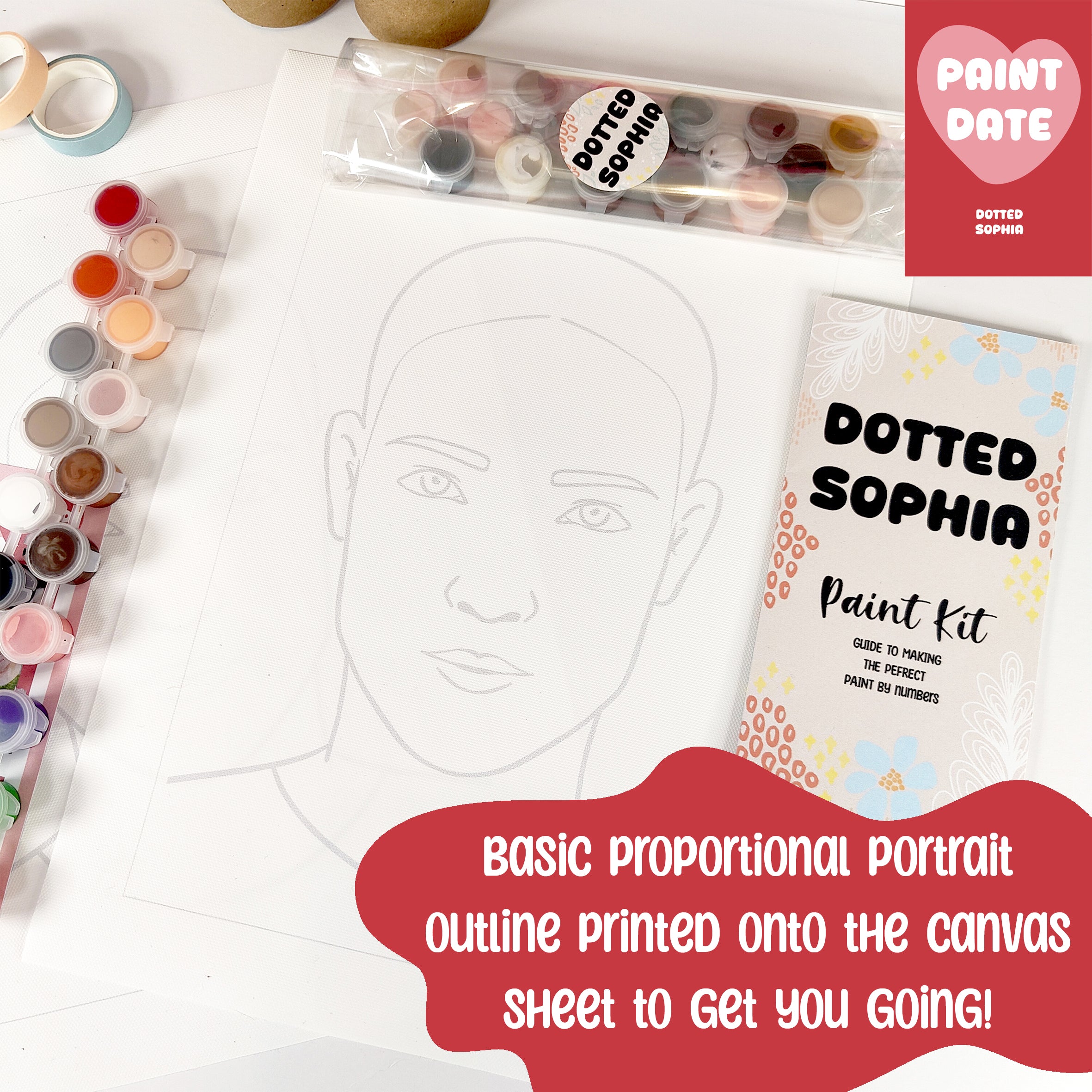Paint your Partner Date Night Kit - Couples Portrait Activity Valentines