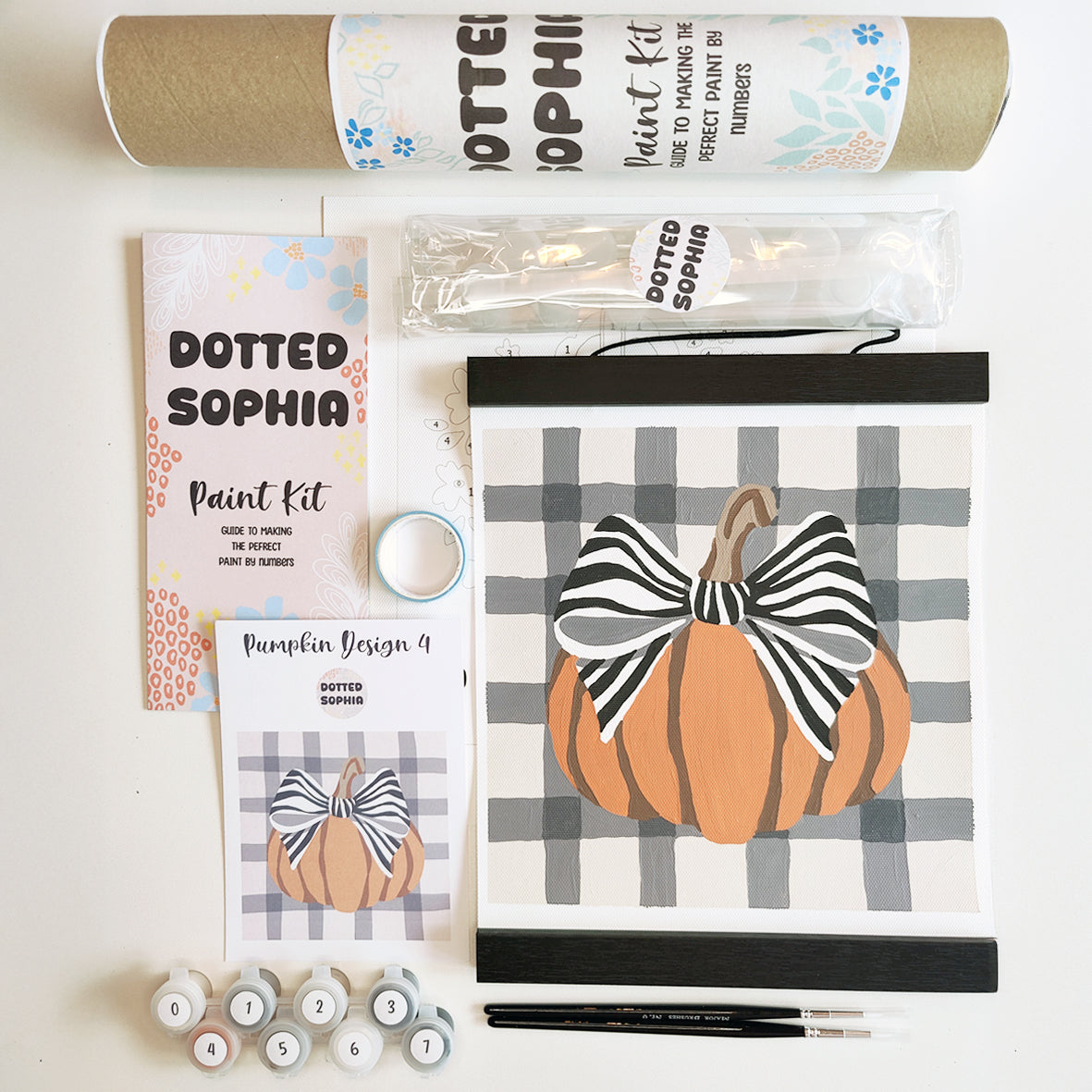 Black Pumpkin Paint by Numbers Kit: Halloween Crafts, Adult or Children Painting, Sip and Paint Party, Autumn, Fall, Thanksgiving Art Activity