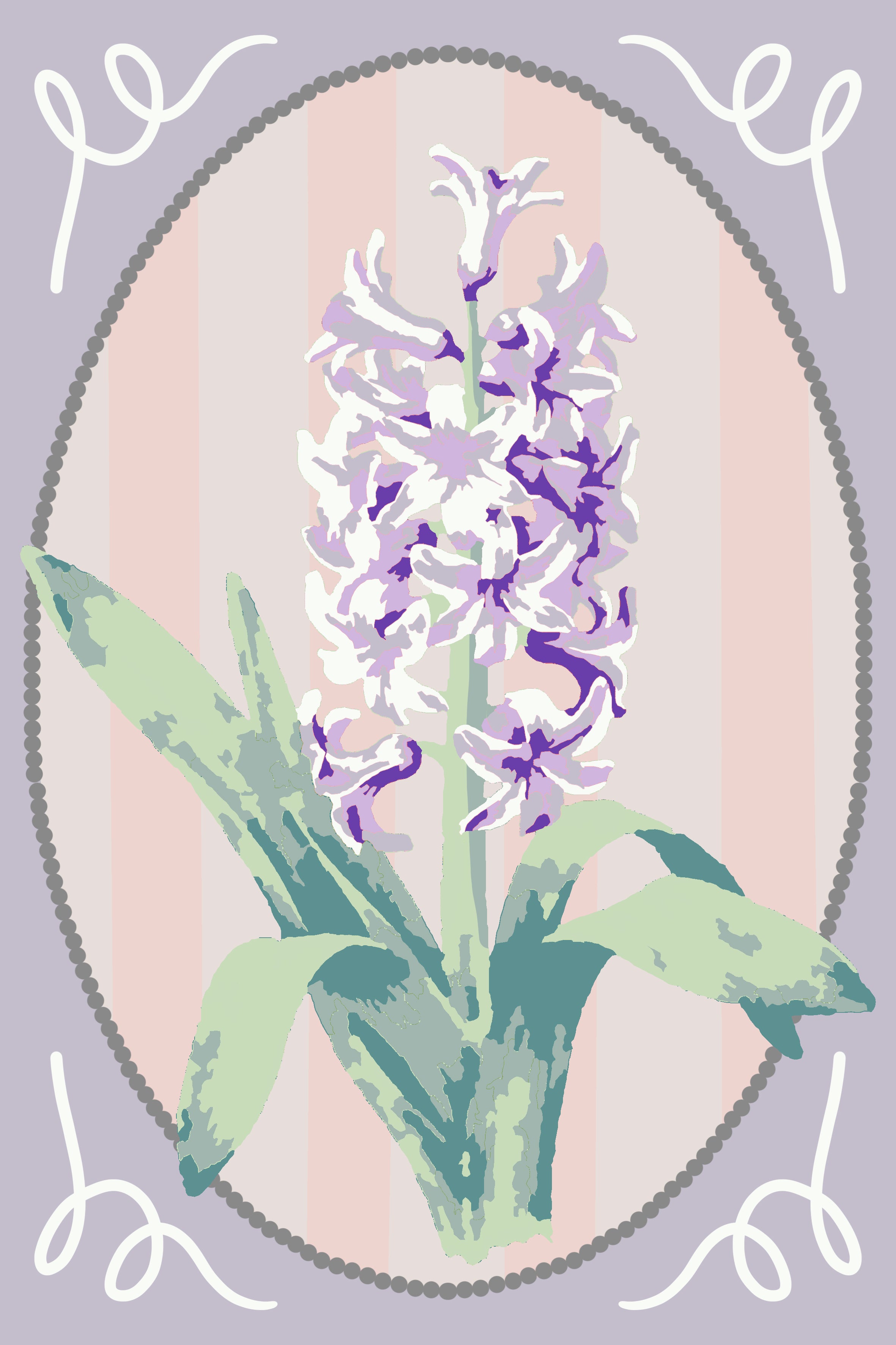 Hyacinth Flower Sip and Paint by Number Kit